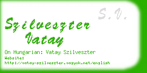 szilveszter vatay business card